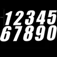 TMV Pro Siffror 130mm White '5' (3pcs) - Motocross nummerplåt - 391-020515 - 1