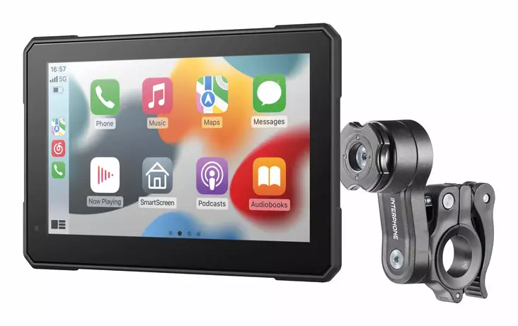 Interphone Sync70 Smart Display – smartskärm för motorcykel (Apple CarPlay / Android Auto, kameror, TPMS, BSD) - MC Mobil och tablet tillbehör - 297-2405 - 1