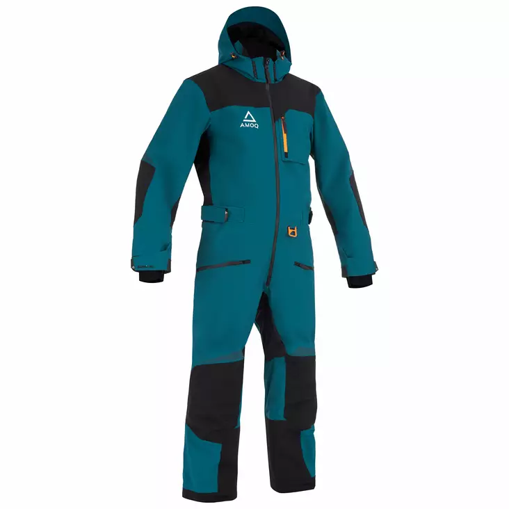 AMOQ Rocket V3 snöskoteroverall, petrol/svart/orange - Skoteroveraller - 645-26140405 - 1