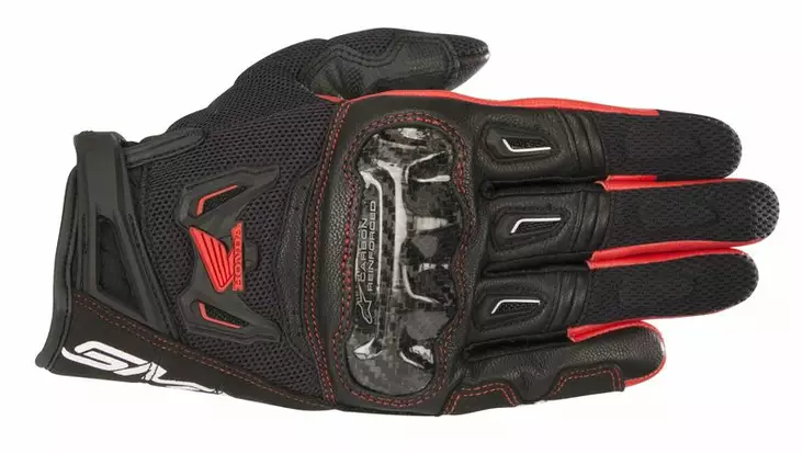 MC-handskar Alpinestars Honda SMX-2 Air Carbon V2, svart/röd - MC handskar - D248485 - 2