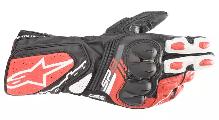 MC handskar Alpinestars SP-8 v3, svart/vit/röd - MC handskar - D372775 - 1