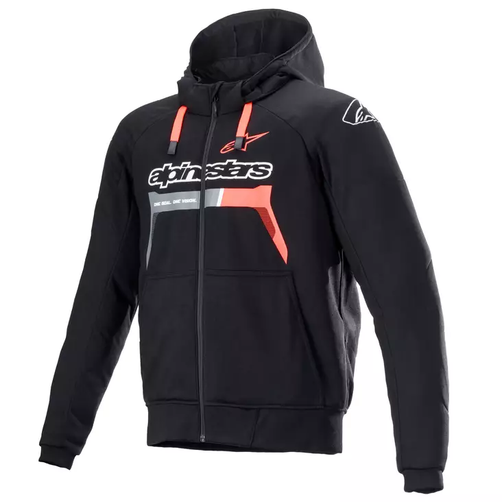 MC hoodie Alpinestars Chrome Ignition, svart/röd - MC jackor - D412715 - 1