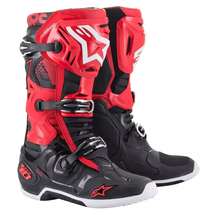 MC-Stövlar Alpinestars Tech 10, svart/röd - Crosstövlar - D438365 - 1