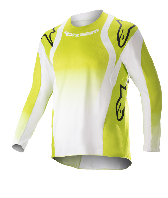 Alpinestars crosströja Racer Junior Push Gul Fluo/Vit - Barn crosströjor - D438035 - 2