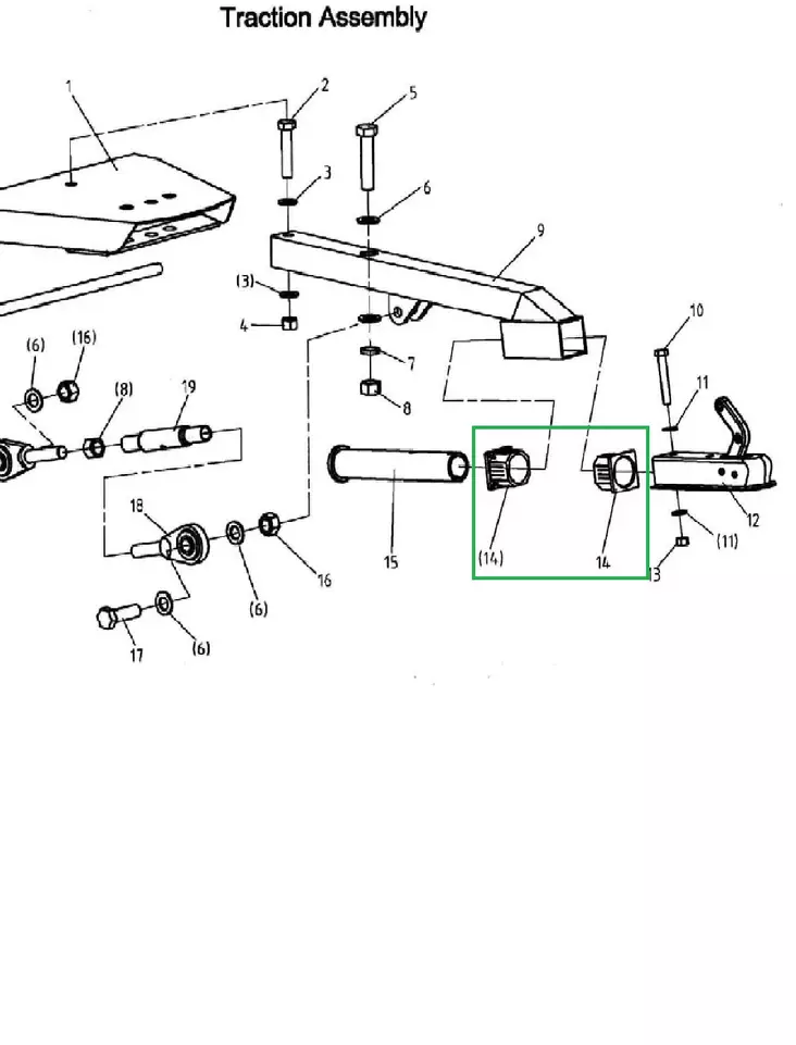 Bronco Nylon bussning till drag till slaghack 77-12490 - ATV Arbetsmaskiner - 77-12490-25 - 1