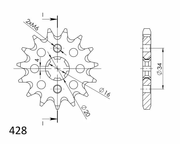 Supersprox / JT Front sprocket 1263.15 - MC Framdrev - 27-1-1263-15 - 1