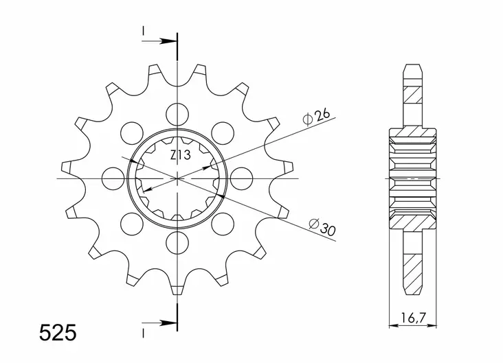 Supersprox / JT Front sprocket 1370.15 - MC Framdrev - 27-1-1370-15 - 1