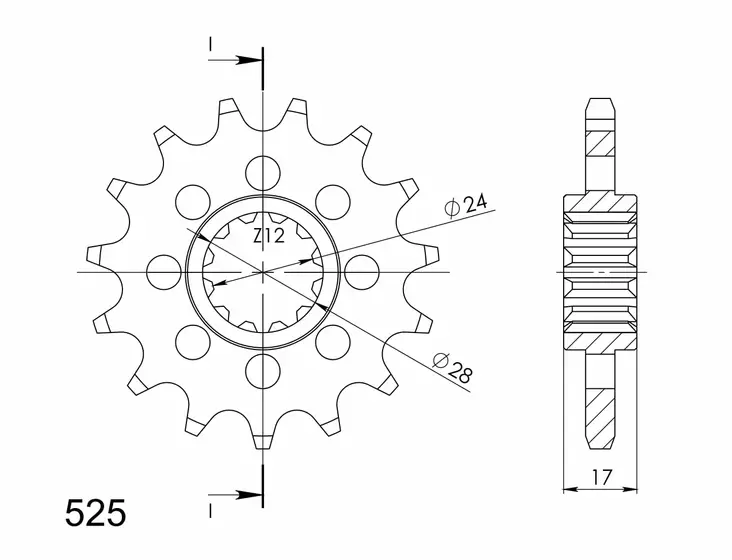 Supersprox / JT Front sprocket 1371.15 - MC Framdrev - 27-1-1371-15 - 1