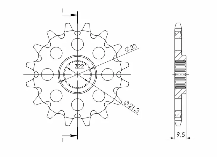 Supersprox / JT Front sprocket 1577.15 - MC Framdrev - 27-1-1577-15 - 1