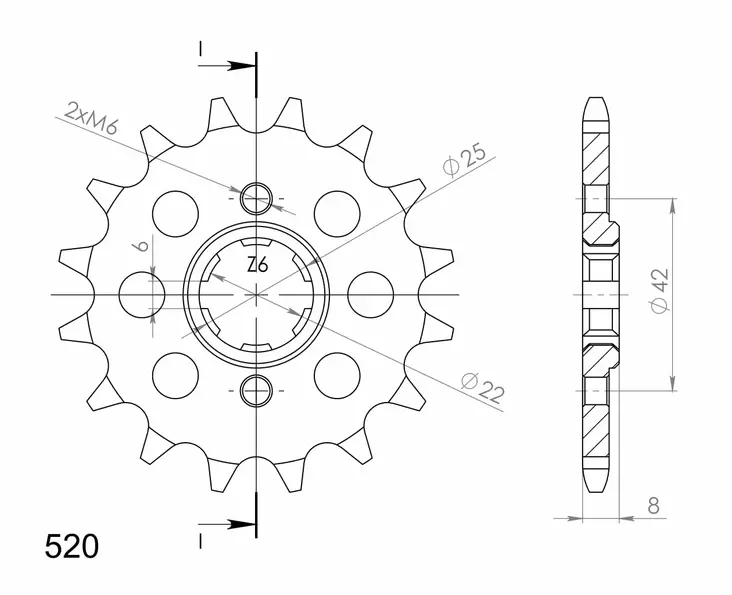 Supersprox / JT Front sprocket 281.15 - MC Framdrev - 27-1-281-15 - 1