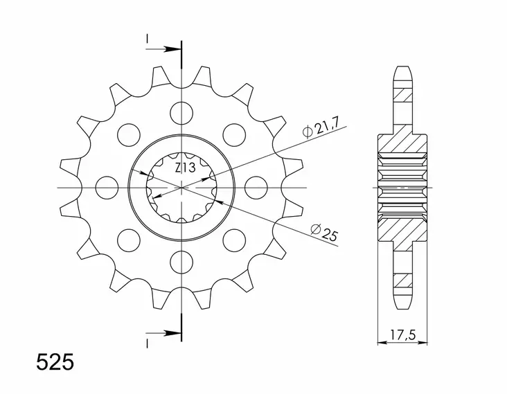 Supersprox / JT Front sprocket 297.15 - MC Framdrev - 27-1-297-15 - 1