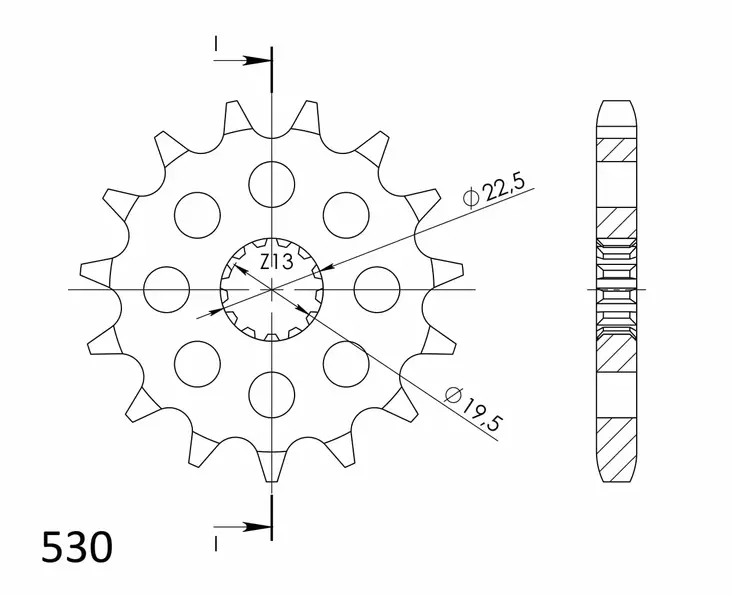 Supersprox / JT Front sprocket 435.15 - MC Framdrev - 27-1-435-15 - 1