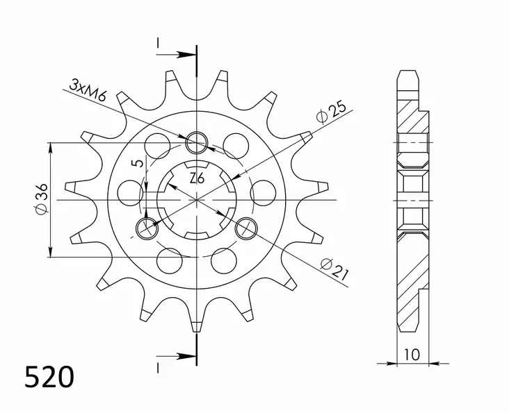 Supersprox / JT Front sprocket 438.15 - MC Framdrev - 27-1-438-15 - 1