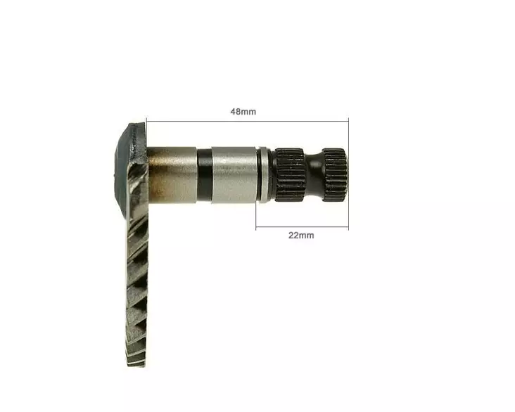 Kick-axel, 48mm/22mm, Kina-skoter 4-T 50cc / Peugeot 4-T / SYM 4-T - Pedaler - 307-0555 - 1