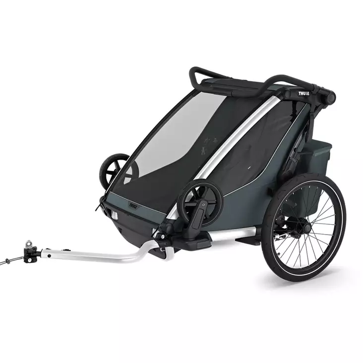 Barnvagn för cykeltransport THULE Chariot Cross 2 Double, Dark Slate - Barnsitsar och kärror - 10201035 - 1
