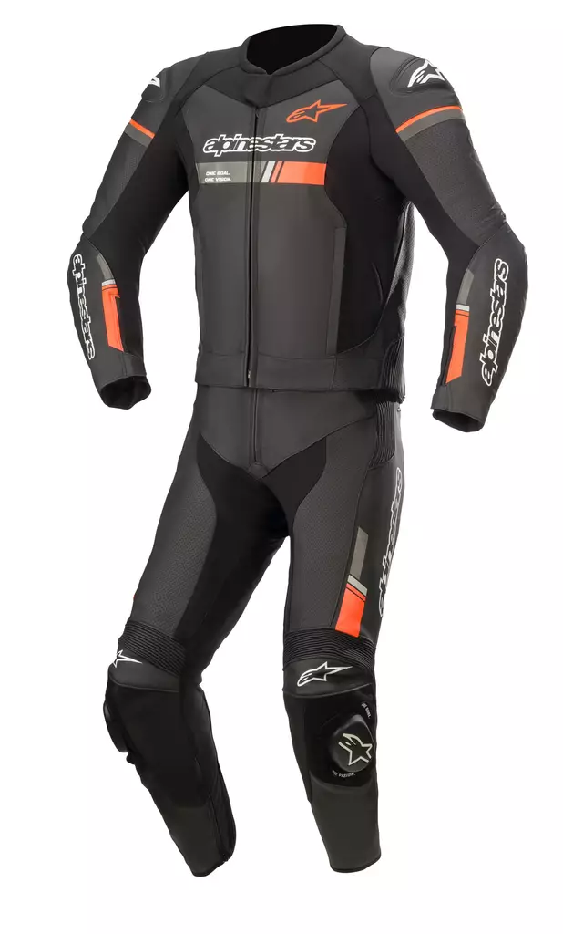 MC skinnställ Alpinestars GP Force Chaser v2, tvådelad, svart/röd - MC skinnställ - D372625 - 1