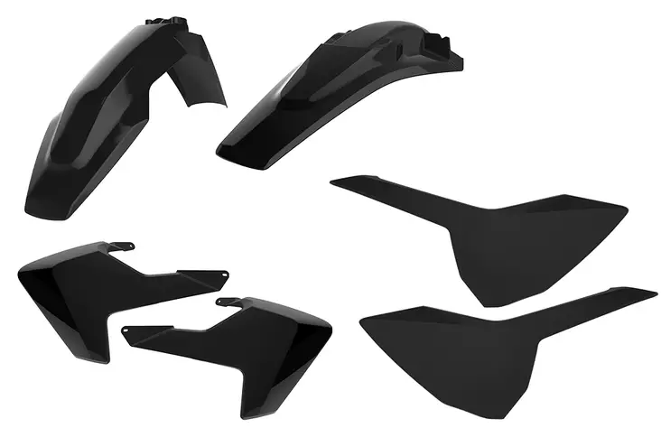 Polisport plastkit TE/FE 17-18, Svart - Motocross plastsats - 178-90725 - 1