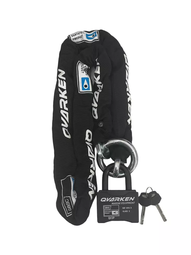 Qvarken Låspaket kätting+lås Klass 3 1,5m - Kättingar - 490-1-0015 - 1