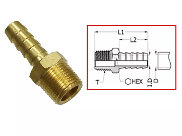 SeaX, bränslekoppling Universal 1/4 NPT x 3/8 - Bränslekranar och anslutningsdon - 121-8-07305 - 1