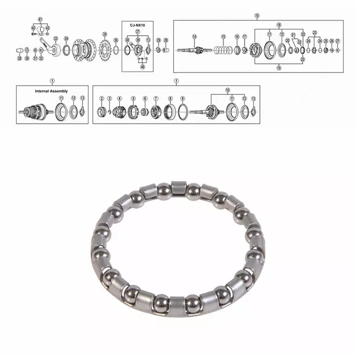 SHIMANO NEXUS, boll ring B - Baknav Shimano 7-v - 64235 - 1