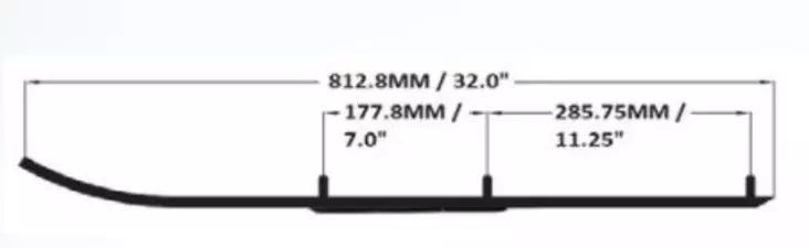 Sno-x Defender Styrstål Polaris - Snöskoter styrskenor - 881-0205 - 1