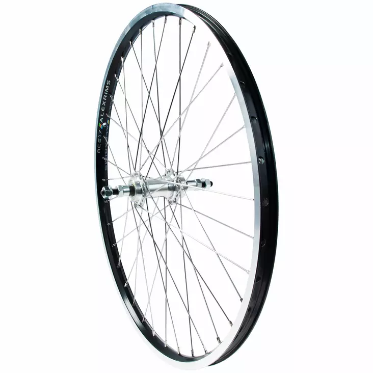 Bakhjul 24" 18-507 Union frikrans, Alex Ace 17, 2-pottnad, svart - Fälgar bak gängade - 59085 - 1