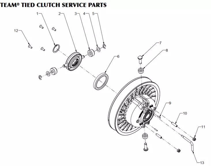 Team Rulle variator Tied - Snöskoter övriga variator delar - 801-460125 - 1