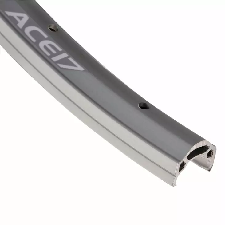 Fälg ALEX 24"18-507, ACE 17 36H, dubbelbottnad, CNC fräst, aluminium, silver - Fälgar fram 12-24" - 62865 - 1