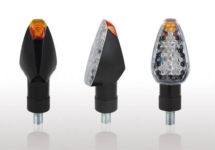 Chaft Manga LED indicators, black - MC Blinkers - IN646 - 1