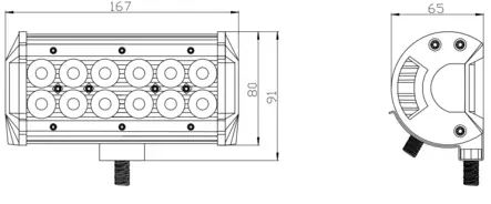 Kinwons Led Ramp 10-30V 36W Combo - MC Lampor och arbetsljus - 109-8736 - 2