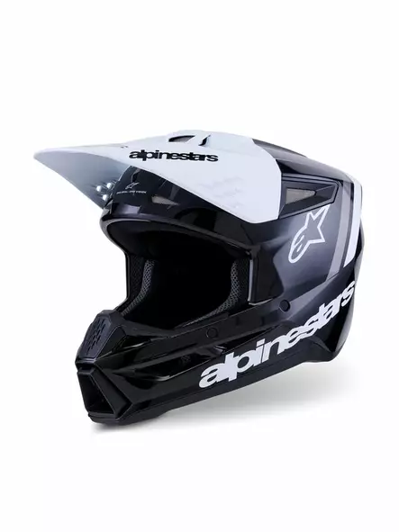 Crosshjälm Alpinestars S-M3 Radium, svart/vit - Crosshjälmar - D513786 - 1