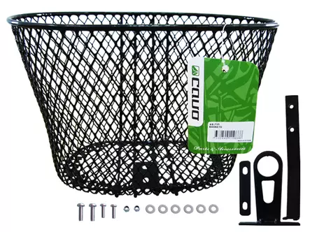 Framkorg CAVO 16" fastmonterad, svart - Varukorgar - 48-716 - 1