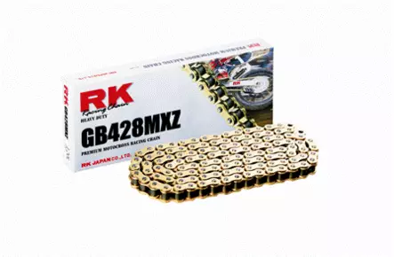 RK GB428MXZ Offroad/Street Kedja Guld + CL (clip kedjelås) - MC Kedjor - 282-428151-136 - 1