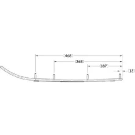 Sno-X Ripper Four Styrstål 4" Hårdmetall Polaris - Snöskoter styrskenor - 881-4266 - 1