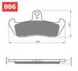 GOLDFREN Bromsbelägg 006 Ceramic Carbon AD - Motocross bromsbelägg - 46-12-006 - 1