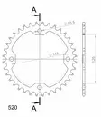 Supersprox / JT Rear sprocket 1857.36 - MC Bakdrev - 27-2-1857-36 - 1