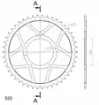 Supersprox / JT Rear sprocket 823,46 - MC Bakdrev - 27-2-823-46 - 1