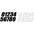 One Siffror 6 Svart 6" SX STYLE 3st - Motocross nummerdekaler - 383-0063-6 - 1