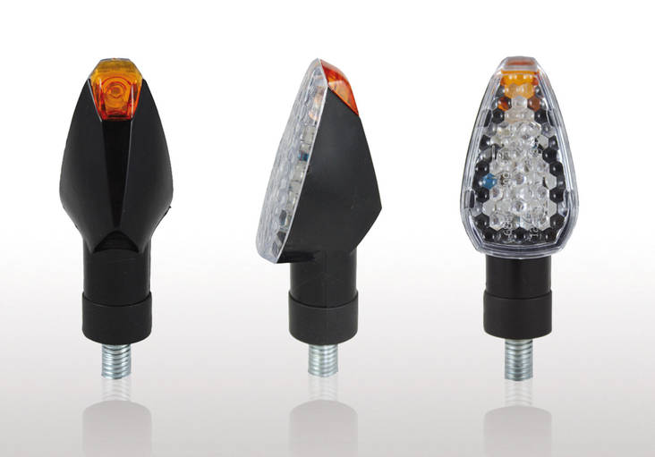 Chaft Manga LED indicators, black - MC Blinkers - IN646 - 1