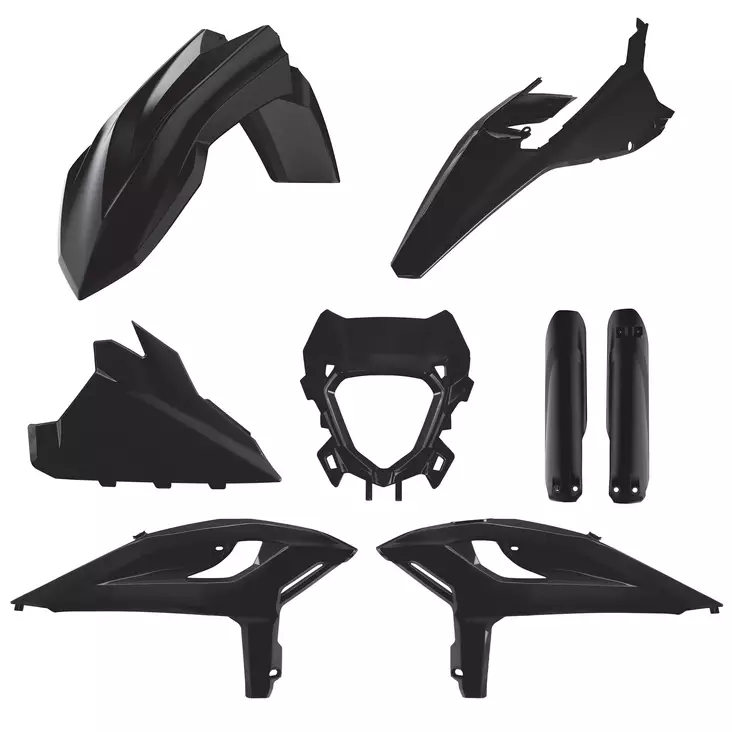 Polisport plastkit Beta RR + X-PRO 2T/4T 25-.., Svart - Motocross plastsats - 178-91596 - 1