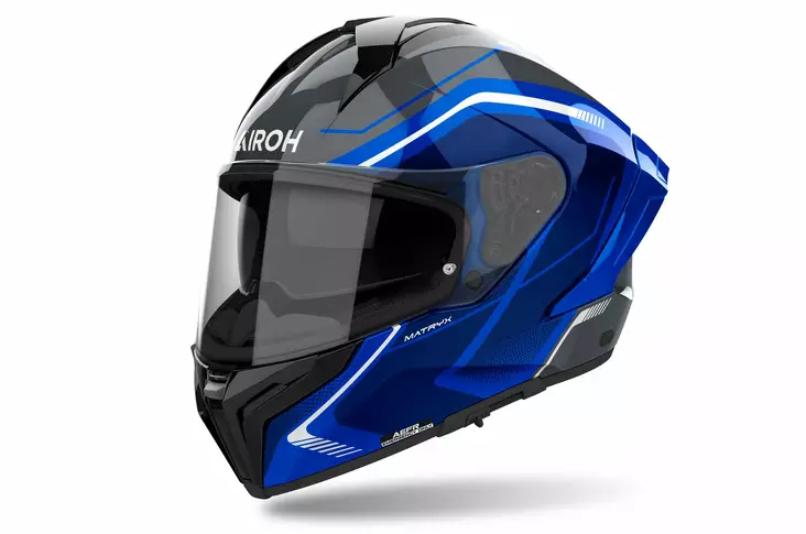 MC-hjälm Airoh Matryx Wide, glansig blå - MC integralhjälmar - 57-25026 - 1
