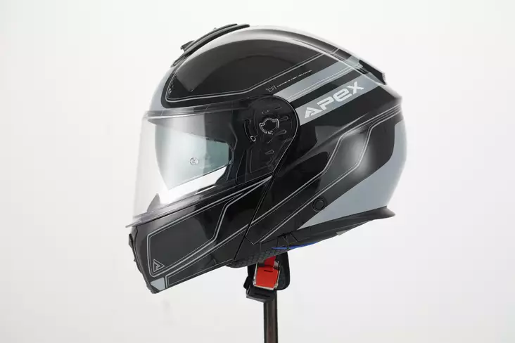 APEX Hjälm MT300 Sydney svart/silver - MC öppningsbara och öppna hjälmar - 700-25056 - 1