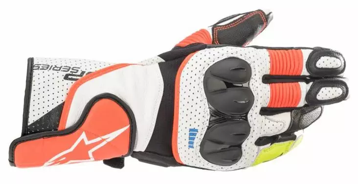 MC handskar Alpinestars SP-2 v3, vit/röd - MC handskar - D351586 - 1