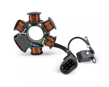 Stator, Aprilia 50cc 2-T (Piaggio) / Gilera- / Piaggio 50cc 2-T 99- - Statorer och tändplattor - 303-0276 - 1