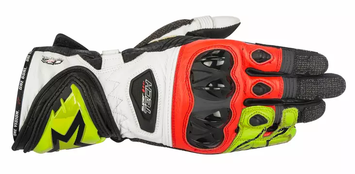 Handskar Alpinestars Supertech 2, svart/vit/röd/fluo - MC handskar - D206306 - 1