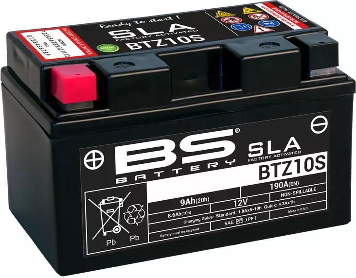 BS Battery BTZ10S (FA) SLA - Sealed & Activated - BS batteri - 140-300636 - 1
