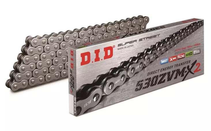 D.I.D 530ZVM-X2 Chain+Connecting link rivet type (ZJ) - MC Kedjor - 283-530053-116 - 1