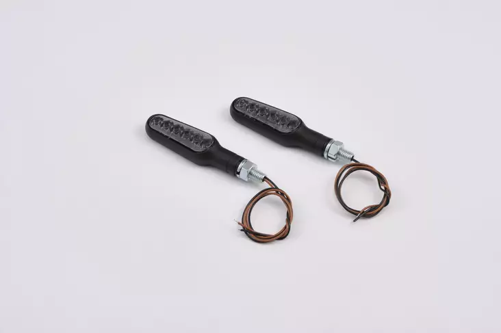 Daytona D-light Stellar Sequential led indicators, black body - MC Blinkers - 290-88266 - 1