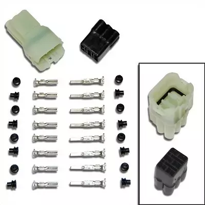 Electrosport 6-pin SQUARE Sealed Connector Set - CLEAR - MC Andra eldelar - 110-10-0156 - 1