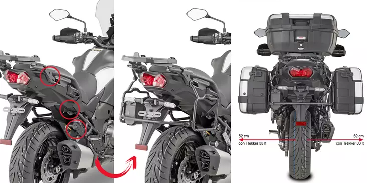 Givi Sidväskhållare Rapid release för MONOKEY® Versys 1000/1000 SE (19) - MC Väskhållare - 322-PLR4126 - 1